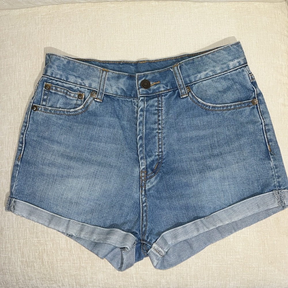 Denim Blue SAINT LAURENT Women's Shorts